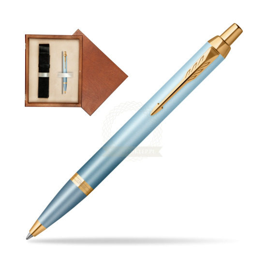 Parker IM RITUALS TURQUOISE GREEN Ballpoint Pen in single wooden box Mahogany Single Ecru