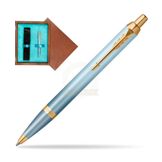 Parker IM RITUALS TURQUOISE GREEN Ballpoint Pen in single wooden box Mahogany Single Turquoise 