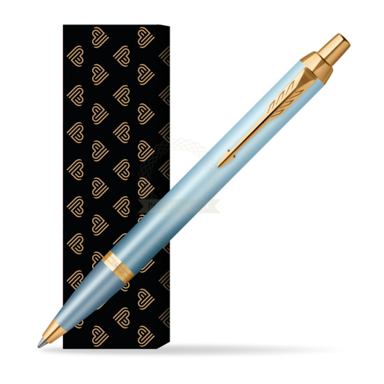 Parker IM RITUALS TURQUOISE GREEN Ballpoint Pen in cover Golden Hearts