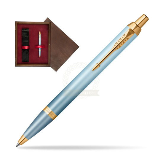 Parker IM RITUALS TURQUOISE GREEN Ballpoint Pen in single wooden box Wenge Single Maroon
