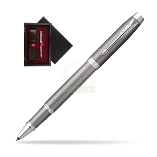 Parker IM RITUALS GREY Rollerball Pen in single wooden box Black Single Maroon