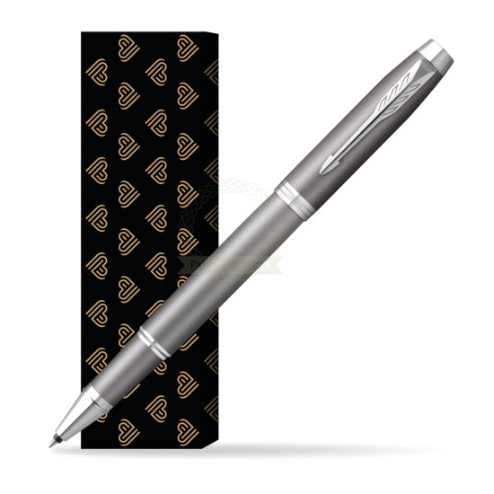 Parker IM RITUALS GREY Rollerball Pen in cover Golden Hearts