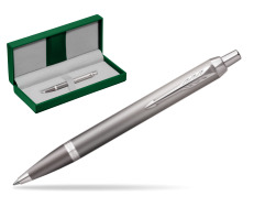 Parker IM RITUALS GREY Ballpoint Pen in the green leather box