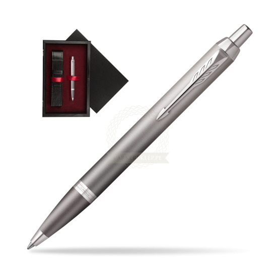 Parker IM RITUALS GREY Ballpoint Pen in single wooden box Black Single Maroon