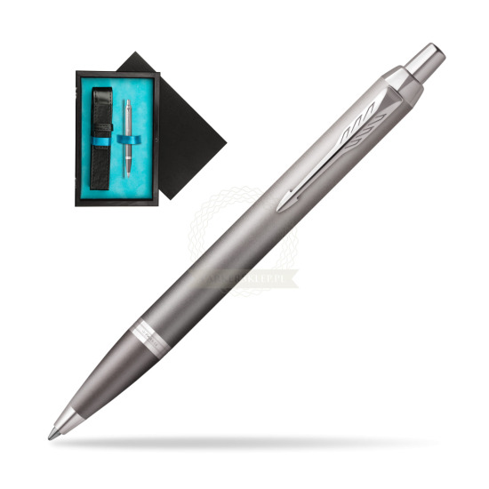 Parker IM RITUALS GREY Ballpoint Pen in single wooden box Black Single Turquoise