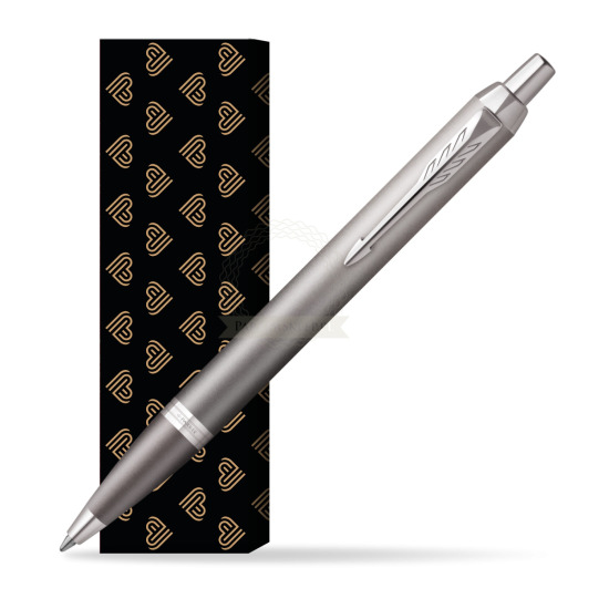 Parker IM RITUALS GREY Ballpoint Pen in cover Golden Hearts