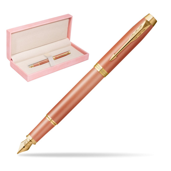 Fountain pen IM RITUALS ORANGE GT in suede box pink