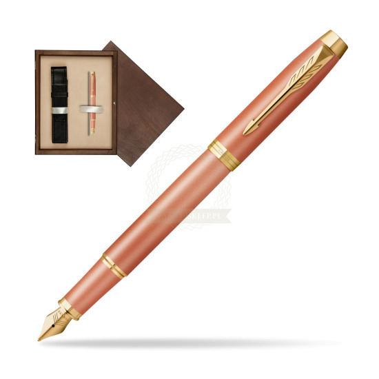 Fountain pen IM RITUALS ORANGE GT in single wooden box Wenge Single Ecru