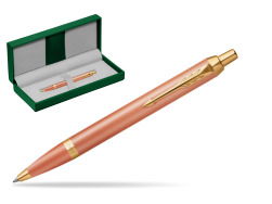 Parker IM RITUALS ORANGE GT Ballpoint Pen in the green leather box