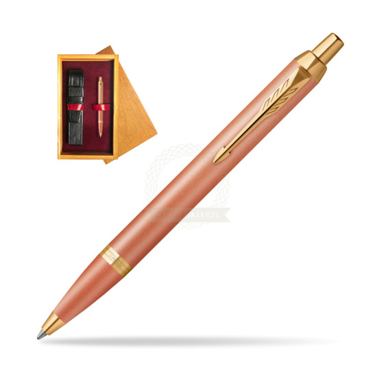 Penna a sfera IM RITUALS ORANGE GT in single wooden box Honey Single Maroon