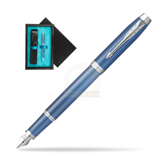 Penna Stilografica Parker IM RITUALS BLUE in single wooden box Black Single Turquoise