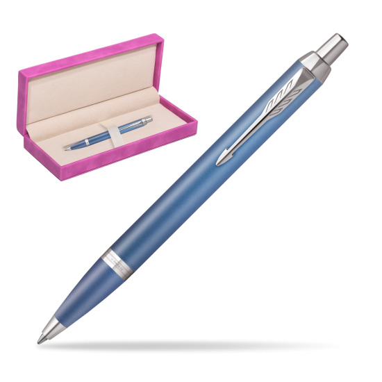 Bolígrafo Parker IM RITUALS BLUE in suede box fuchsia