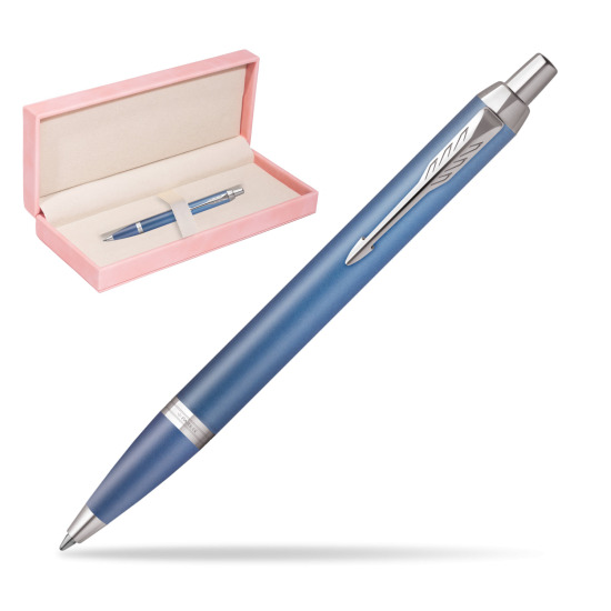 Bolígrafo Parker IM RITUALS BLUE in suede box pink