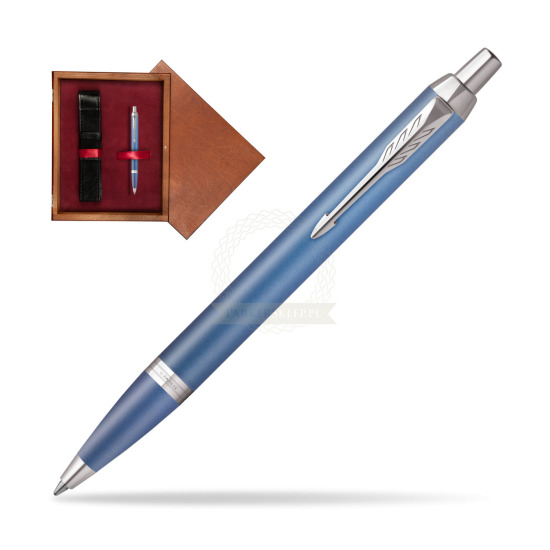 Bolígrafo Parker IM RITUALS BLUE in single wooden box Mahogany Single Maroon