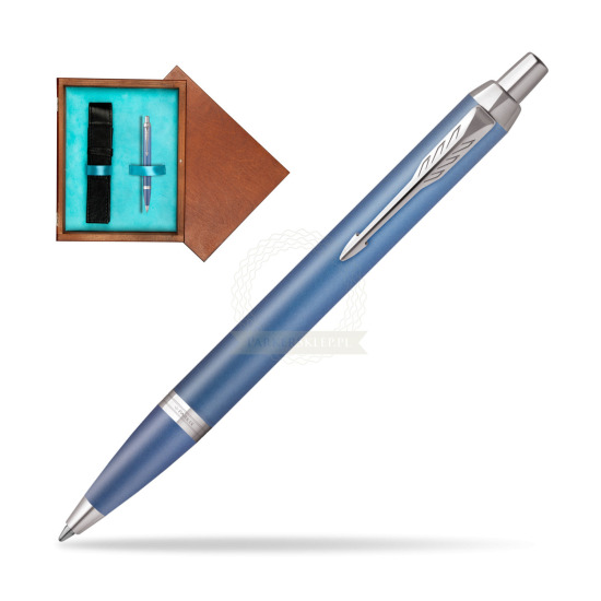 Bolígrafo Parker IM RITUALS BLUE in single wooden box Mahogany Single Turquoise 