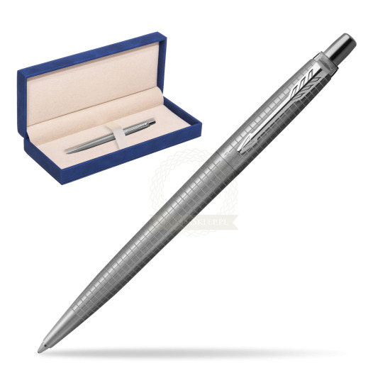 Jotter Premium 70TH ANNIVERSARY STEEL CT Ballpoint Pen in suede box navy blue