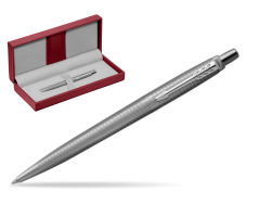 Jotter Premium 70TH ANNIVERSARY STEEL CT Ballpoint Pen in the red leather box