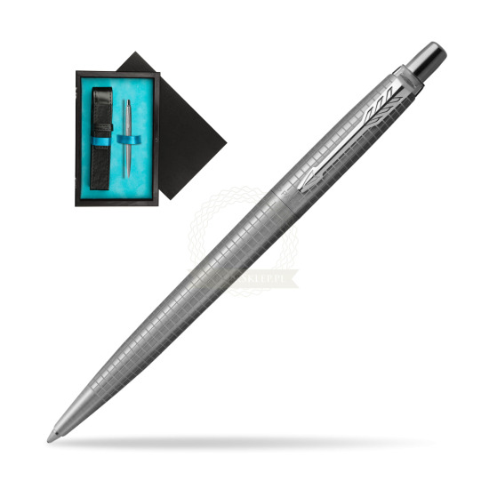 Jotter Premium 70TH ANNIVERSARY STEEL CT Ballpoint Pen in single wooden box Black Single Turquoise