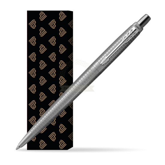 Jotter Premium 70TH ANNIVERSARY STEEL CT Ballpoint Pen in cover Golden Hearts