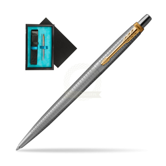 Jotter Premium 70TH ANNIVERSARY STEEL GT Ballpoint Pen in single wooden box Black Single Turquoise