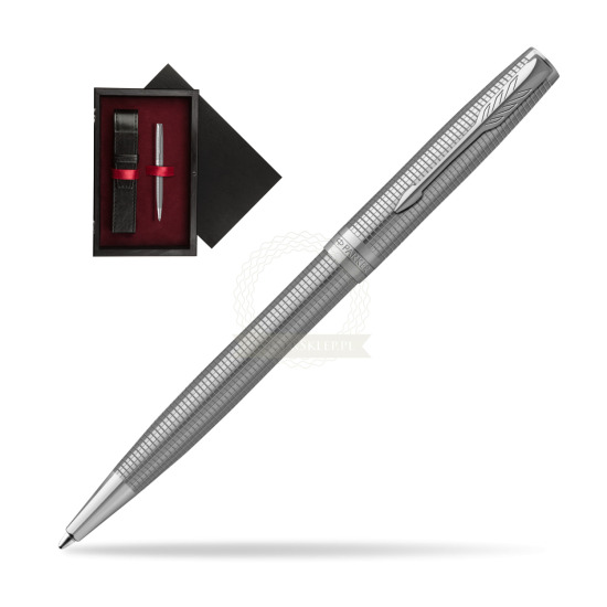 Parker Sonnet Ciselé CT Ballpoint pen in single wooden box Black Single Maroon