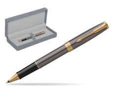 Parker SONNET Grey Core GT Penna Rollerball in suede box grey