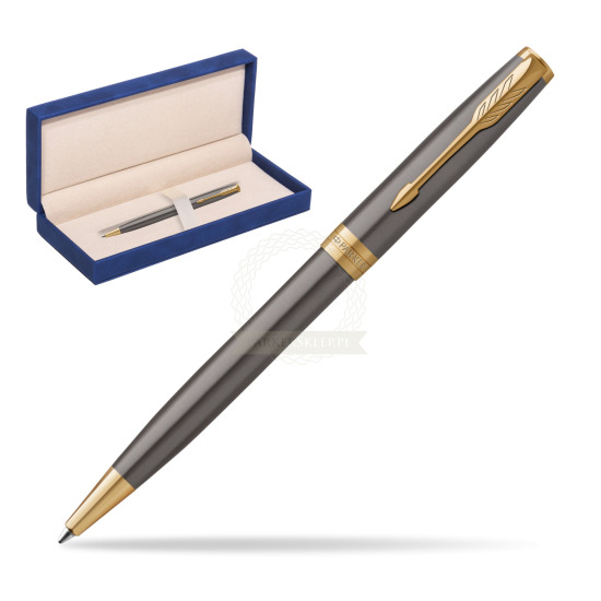 Parker SONNET Grey Core GT Penna a sfera in suede box navy blue