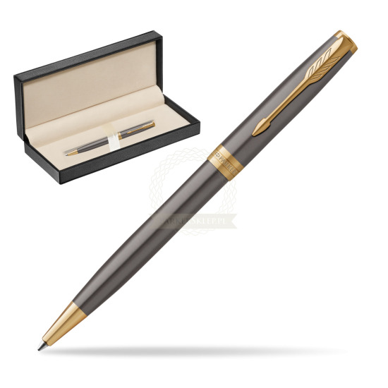 Parker SONNET Grey Core GT Penna a sfera in classic box pure black