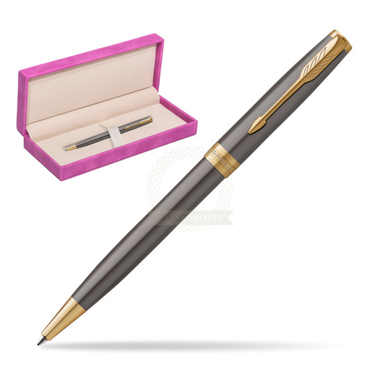 Parker SONNET Grey Core GT Penna a sfera in suede box fuchsia