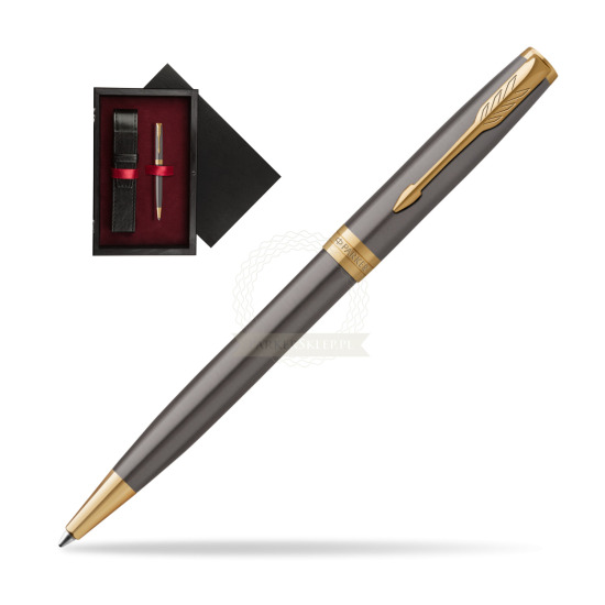 Parker SONNET Grey Core GT Penna a sfera in single wooden box Black Single Maroon