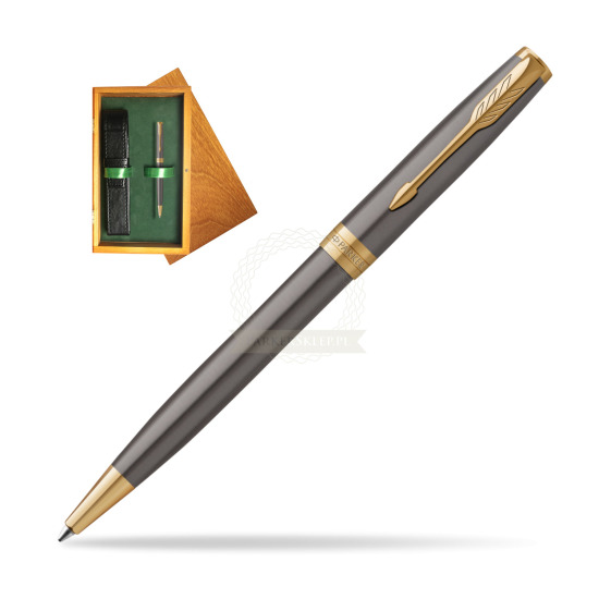 Parker SONNET Grey Core GT Penna a sfera in single wooden box Honey Single Green