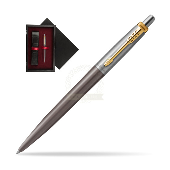 Parker Jotter Grey Core GT Penna a Sfera in single wooden box Black Single Maroon