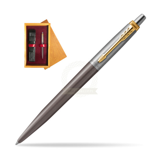 Parker Jotter Grey Core GT Penna a Sfera in single wooden box Honey Single Maroon