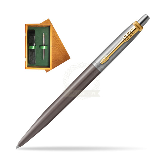 Parker Jotter Grey Core GT Penna a Sfera in single wooden box Honey Single Green