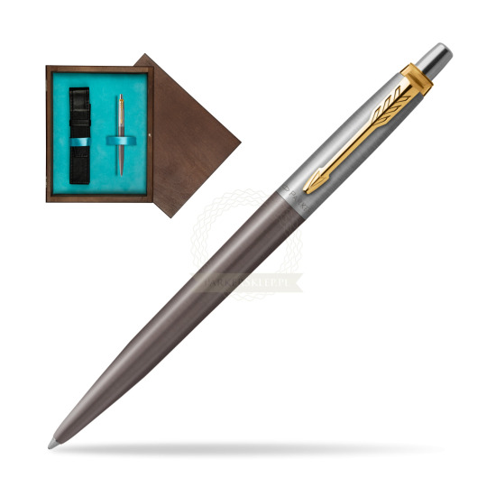 Parker Jotter Grey Core GT Penna a Sfera in single wooden box Wenge Single Turquoise 