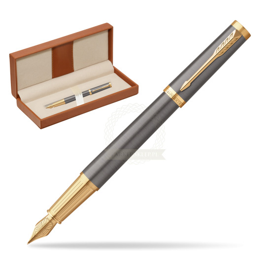 Parker Ingenuity Grey Core GT Penna Stilografica  in classic box brown