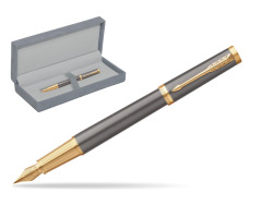 Parker Ingenuity Grey Core GT Penna Stilografica in suede box grey