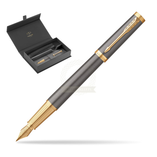 Parker Ingenuity Grey Core GT Penna Stilografica in original Parker box, slide-out case