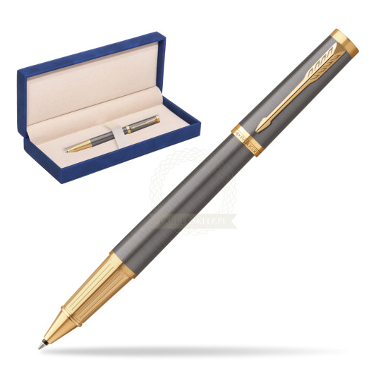 Parker Ingenuity Grey Core GT Penna Rollerball in suede box navy blue