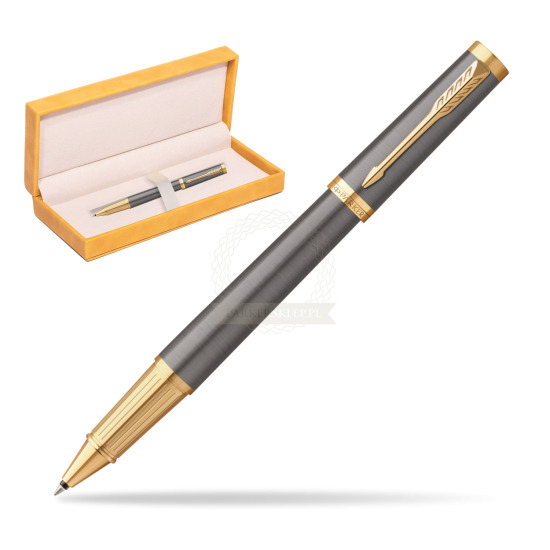 Parker Ingenuity Grey Core GT Penna Rollerball in suede box yellow