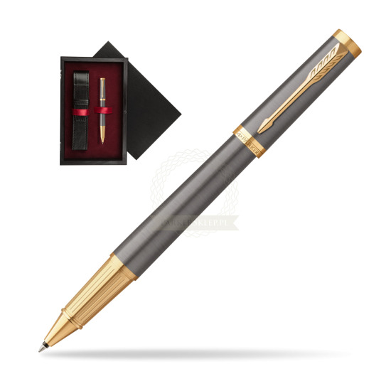 Parker Ingenuity Grey Core GT Penna Rollerball in single wooden box Black Single Maroon