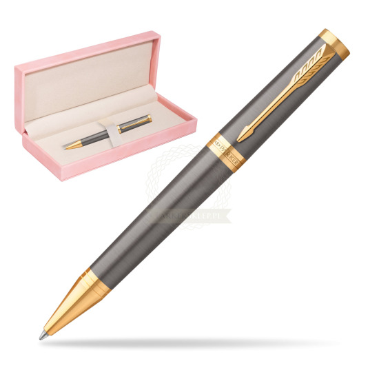 Parker Ingenuity Grey Core GT Penna a sfera in suede box pink