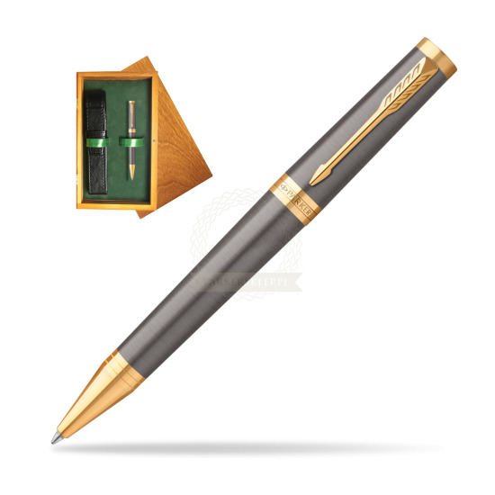Parker Ingenuity Grey Core GT Penna a sfera in single wooden box Honey Single Green
