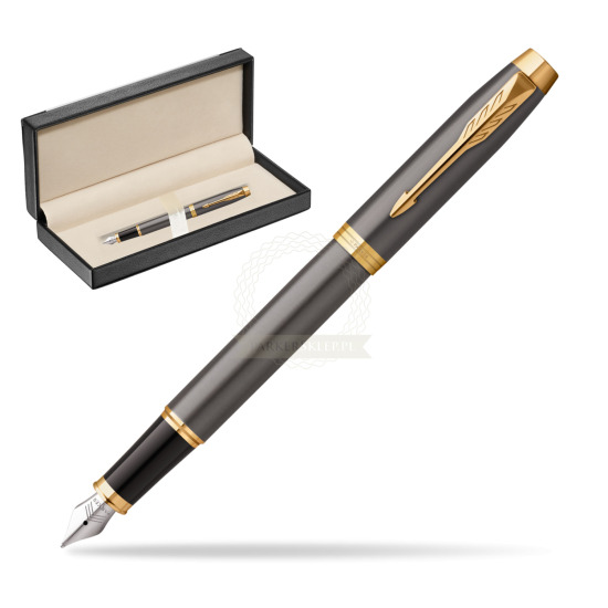 Parker IM Grey Core GT Penna Stilografica in classic box black