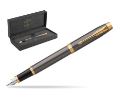 Parker IM Grey Core GT Penna Stilografica in original Parker Prestige box