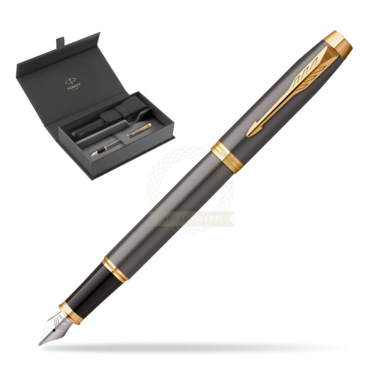 Parker IM Grey Core GT Penna Stilografica in original Parker box, closed case