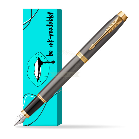 Parker IM Grey Core GT Penna Stilografica in cover Ink-readable