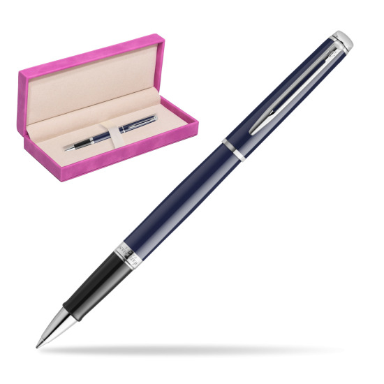 Waterman HÉMISPHÈRE BLUE CORE RollerPenna a Sfera in suede box fuchsia