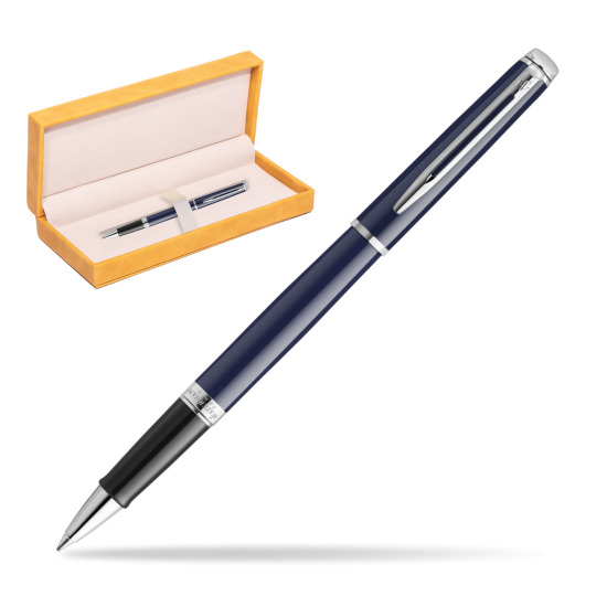 Waterman HÉMISPHÈRE BLUE CORE RollerPenna a Sfera in suede box yellow