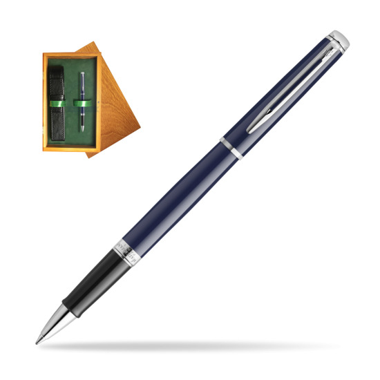Waterman HÉMISPHÈRE BLUE CORE RollerPenna a Sfera in single wooden box Honey Single Green